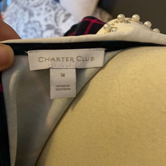 Gorgeous Charter Club Plaid and Jewel Top - Picture 6 of 9